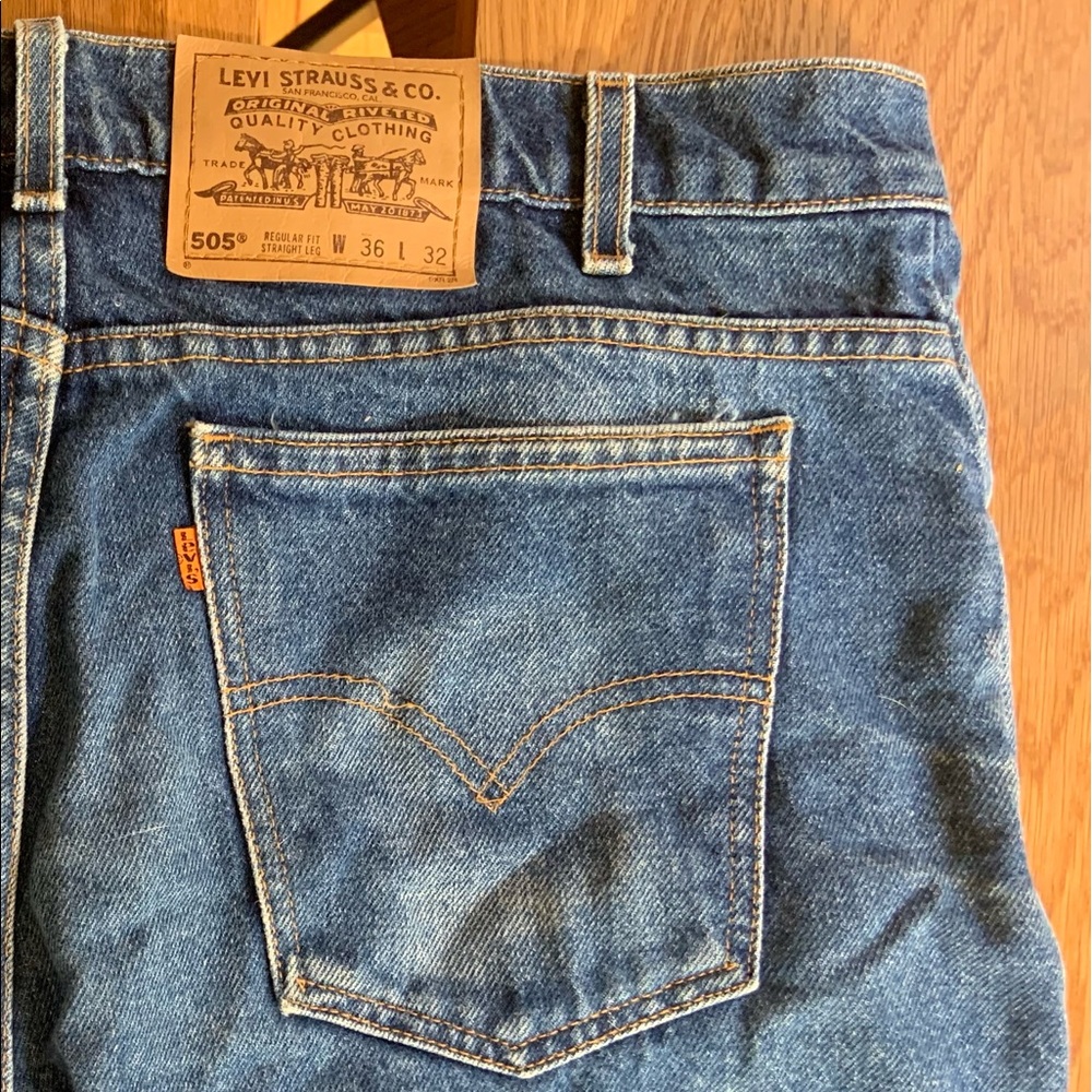 Orange Tab Original Levi’s 505 36x32 vintage perfect wear